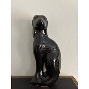 Vintage MCS Brazil Black Ceramic Dog Figurine